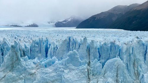 Scenic view of frozen lake