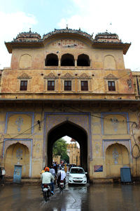 Group of people in front of building