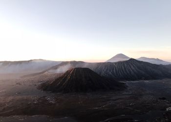 View of volcanic mountain against sky