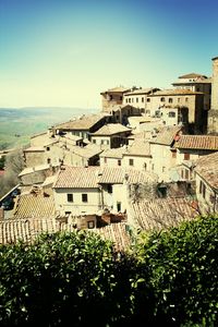 High angle view of townscape against sky