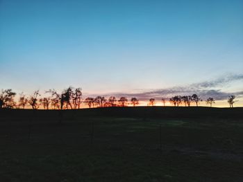 Scenic view of field against sky during sunset
