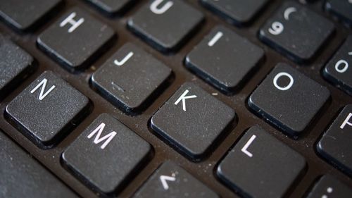 Close-up of computer keyboard