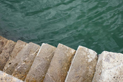 High angle view of beach