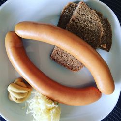 Close-up of bread in plate