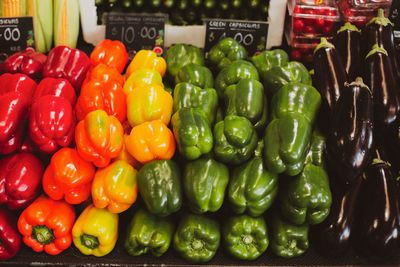 Vegetables for sale at market stall