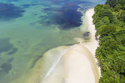 High angle view of sea shore