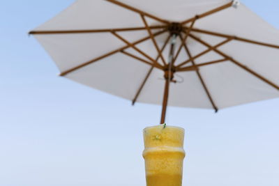 Low angle view of drink outdoors