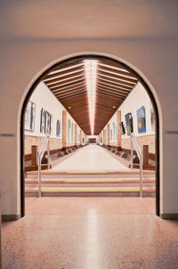 Empty corridor in building