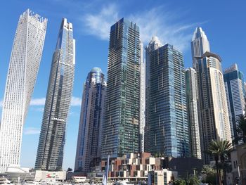 Low angle view of buildings in city