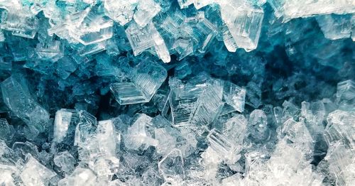 Full frame shot of ice on rocks