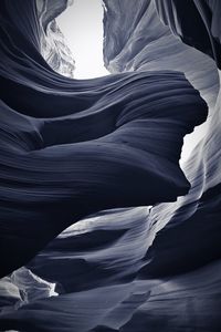 Low angle view of rock formations