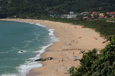 High angle view of beach