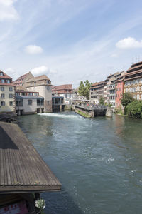 View of buildings in city against sky