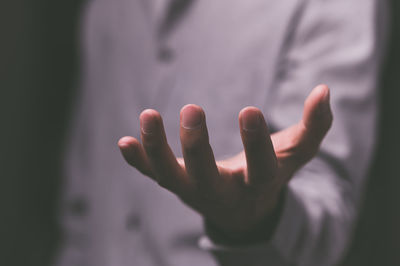 Close-up of human hand