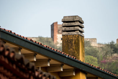 Details of chimney on rooftop 