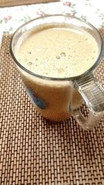 Close-up of coffee on table