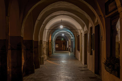 Corridor of historic building