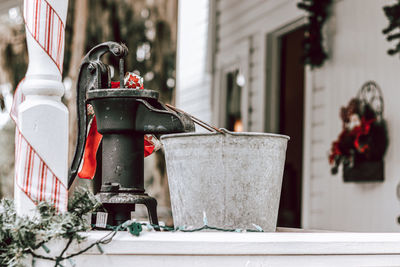 Close-up of water slide