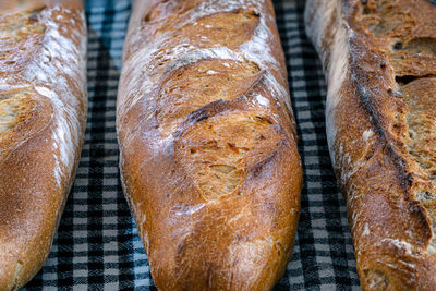 High angle view of bread in store