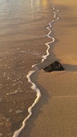 High angle view of beach