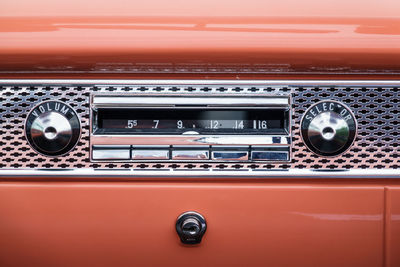 Close-up of vintage car