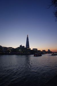 View of city at night