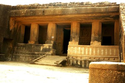Low angle view of temple
