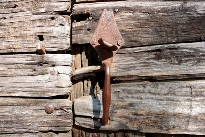 Full frame shot of old wooden door