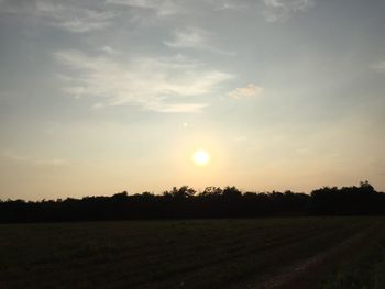 Scenic view of landscape at sunset