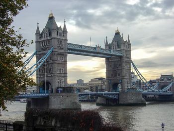 View of tower bridge over river
