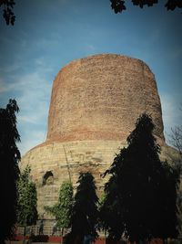 Low angle view of historical building against sky