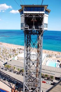 View of sea against blue sky