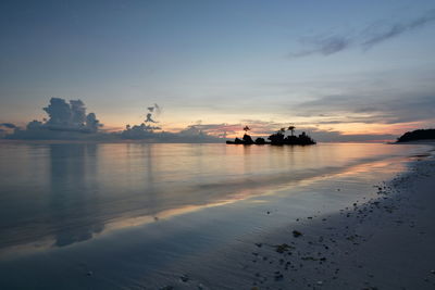 Scenic dusk at willy's rock. boracay island. aklan. western visayas. philippines