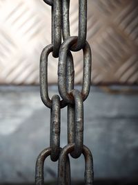 Close-up of rusty chain