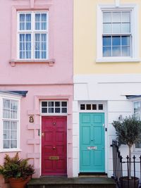 Notting hill colourful doors exterior 