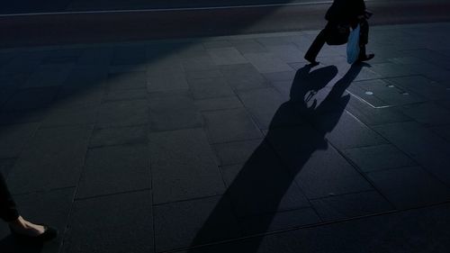 Shadow of person on wall