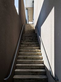 Low angle view of staircase in building