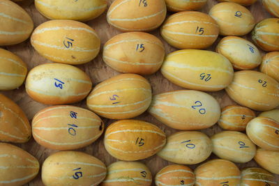 Full frame shot of fruits for sale in market