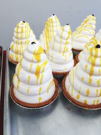 Close-up of cupcakes on table