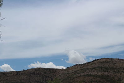 Low angle view of mountain against sky