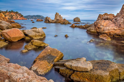 Nice landscape of the spanish coastal in costa brava.