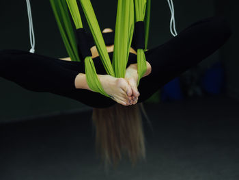 Cropped hand of woman holding hands