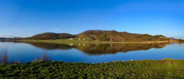 Scenic view of calm lake