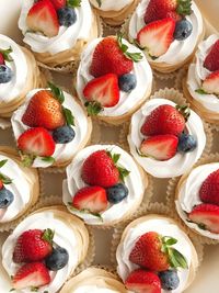 Full frame shot of cupcakes on table