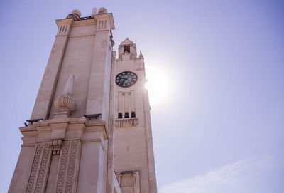 Low angle view of bell tower