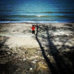 View of people on beach