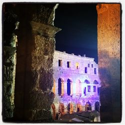 Old building at night