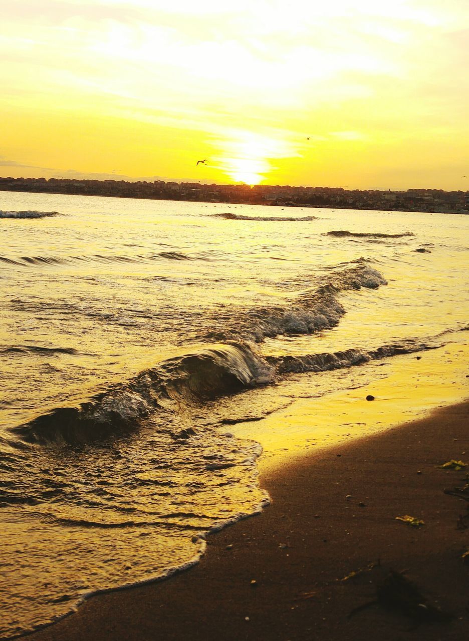 SCENIC VIEW OF SEA DURING SUNSET