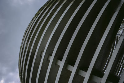 Low angle view of modern building against sky