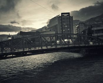 View of bridge over river